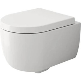 Resim Bocchi V-Tondo Rimless Asma Klozet Kanalsız Kısa Kapak Hariç Parlak Beyaz 1417-001-0128 