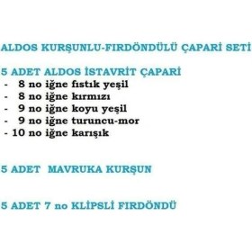 Resim Istavrit, Kurşunlu Fırdöndülü Çapari Set 5'li Paket 