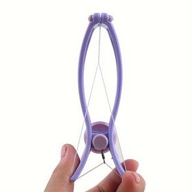 Resim Kompakt yüz kılı temizleyici, hipoalerjenik plastik malzemeden yapılmış yaylı kaş tıraşı makinesi, pilsiz, yanaklar için uygun DIY makyaj güzellik aracı 