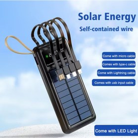 Resim The Wlue 10.000 mAh Powerbank / Solar Güneş Enerjili / Işıklı / Digital Göstergeli 