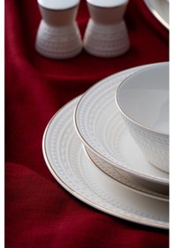 Resim Acar Rienna Gold 6 Kişilik 29 Parça Yemek Takımı Beyaz 