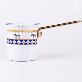 Resim Jaolu Zebra Desenli Emaye Cezve Tüm Ocaklarda Kullanılabilir 