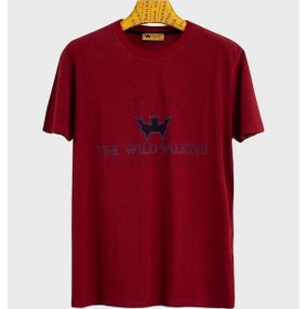 Resim The Wıld Walkıng Erkek Sıfır Yaka T-Shirt-Bordo (504688099) Bordo 