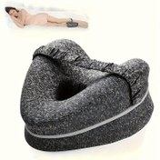 Resim Yan Yatanlar İçin Mavi Bacak Yastığı - Ergonomik Boşluk Tasarımı, Yüksek Esneklik, Yumuşak Nefes Alabilen Kumaş, Sadece Elde Yıkama, 32 Destek Jel Köpük, Rahatlatıcı Konfor, Uyku Yastığı 
