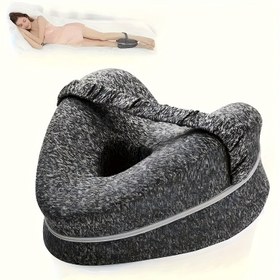 Resim Yan Yatanlar İçin Mavi Bacak Yastığı - Ergonomik Boşluk Tasarımı, Yüksek Esneklik, Yumuşak Nefes Alabilen Kumaş, Sadece Elde Yıkama, 32 Destek Jel Köpük, Rahatlatıcı Konfor, Uyku Yastığı 