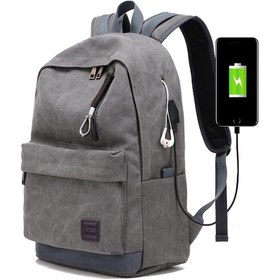 Resim Seyahat Harici USB Şarj Arayüzü ve Kulaklık Jakı ile Çanta 