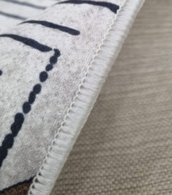Resim Dekhera Ömür Yıkanabilir Halı 5740 Gri - 80X150 / Dot Taban 