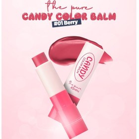 Resim Dudakları Nemlendiren Parlak Bitişli Renkli Dudak Balmı A'pıeu The Pure Candy Color Balm No.01 Berry 