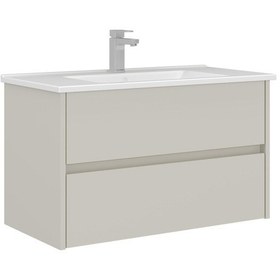 Resim Orka Arno 85 Cm Parlak Kaşmir Çekmeceli Banyo Dolabı Alt Modül Lavabo Kaşmir 