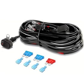 Resim Chuangyinshop Wm Pvc 2 Lead Motorcycle Connector Wiring Harness Kit 20 Awg On Off Switch Power Relay Blade Fuse 