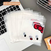 Resim 100 Adetlik Sanrio Hello Kitty Ziplock Poşetleri, Polietilen, Hayvan Desenli, Çok Amaçlı DIY El İşi Saklama, Şeker ve Hediyeler İçin İdeal 