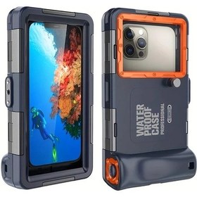 Resim Elmpaly İphone 17-11 & Samsung S22-s20 İçin 590.55 İnç Dalış Kılıfı Mavi Turuncu Yüzme Su Altı Fotoğraf 