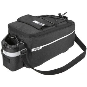 Resim B-soul Motosiklet Bisiklet Çantası Termal Arka Bagaj Çanta Su Geçirmez Fonksiyonlu Siyah 