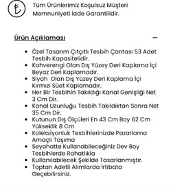 Resim Lüks Tasarım 53’lü Tesbih Çantası | VIP Koleksiyon Modeli 