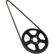 Resim Xurunkeji 25h 136 Zincir + 68t Dişli 2 Zamanlı 47cc 49cc Mini Küçük Spor Araba Cep Motosikleti Arazi Motosikleti İçin 