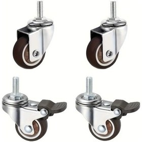 Resim Dashanshop Xahpower Tpr Düşük Profil Döner Malzeme Taşıma Tekerleği Vida Milli 2 İnç 