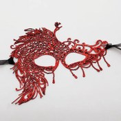 Resim Nessiworld Kırmızı Dantel Masquerade Maskesi 4 No 