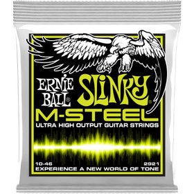 Resim Ernie Ball 2921 M-Steel Regular Slinky Elektro Gitar Teli (10-46) 