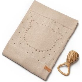 Resim Bebek Triko Battaniye %100 Organik Pamuk - Yenidoğan Serisi - Csy8132 Camel 