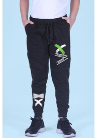 Resim Fyk Kids 2 Li Fermuarlı, Baskılı X Collection Erkek Çocuk Eşofman Altı Siyah - Lacivert 