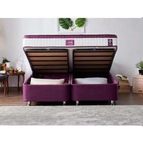 Resim Nironyatak Niron Violet Baza Ve Başlık Seti 140X190 Cm Çift Kişilik Sandıklı 