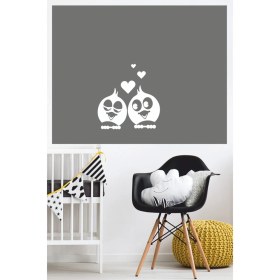 Resim Eyba Sticker Aşık Kuşlar Priz Sticker-Oto STICKER-18X18CM 