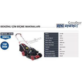 Resim Energy DM53S D196 Benzinli Çim Biçme Makinesi 53cm Şanzımanlı 