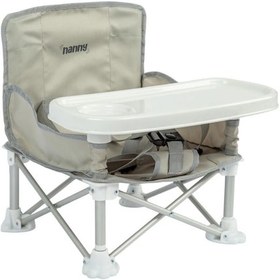 Resim FUNKY CHAIRS Deluxe Portatif Katlanabilir Mama Sandalyesi Açık Gri 