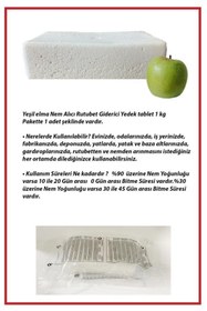Resim Saban Dikdörtgen Yedek Tablet - Nem Alıcı - Yeşil Elma - 1 Kilogram 