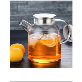 Resim Çelik Kapaklı Borosilikat Cam Demlik 1500ml Royaleks-cm-2003 Renkli 