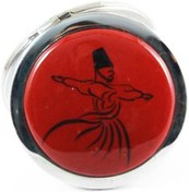 Resim Çini Evi Mevlana Motifli İznik Çini Makyaj Aynası 