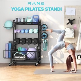 Resim Rane Yoga Pilates Kettlebell Pilates Topu Yoga Roller Mat Ring Dambıll Çok Yönlü Kullanımlı Stand 