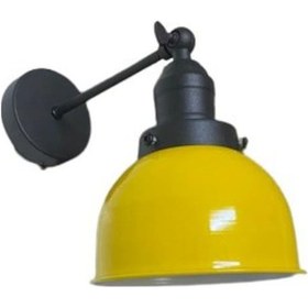 Resim Rsylight Retro Metal Dekoratif Rustik Sarı Mafsallı Duvar Aplik 