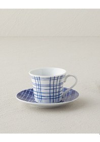 Resim English Home Vera Porselen 4 Parça 2 Kişilik Kahve Fincan Takımı Mavi Mavi 