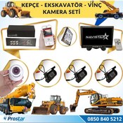 Resim Ekskavatör Dozer Greyder Vinç Kepçe Uzaktan İzlemeli 4 Kameralı 