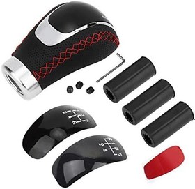 Resim Qiilu Vites Topuzu, Ayrılabilir Evrensel Alüminyum Araba Otomatik Manuel Vites Çubuk Topuzu Baş Değiştiren 