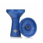 Resim Bee Hookah Nargile Lülesi Phunnel Half Glazed Blue Sapphire 