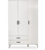 Resim Kumsal 3 Kapılı 2 Çekmeceli Gardrop Elbise Dolabı 120x48x195cm 
