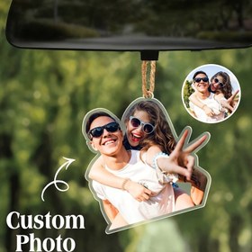 Resim 1 adet Özel Fotoğraf, Araba Kolye, Araç Araba Asılı Süs, Ayna Dekorasyonu, Özel Dekorasyon Özel Fotoğraf, DIY Özel Doğum Günü Festivali Hediye Yıldönümü Hediye Erkek Arkadaş Kız Arkadaş, Evcil Hayvan, Çift, Aile, Kedi, Köpek Fotoğrafı 