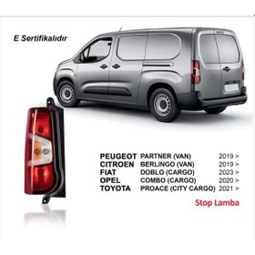 Resim Fiat Doblo 2023 Ve Sonrası Çift Kapılı Arka Sol Stop Lambası 