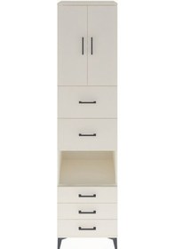 Resim Hyperion Dolap 3 Raflı 5 Çekmeceli 2 Kapaklı 60x44x243 Aytaşı-aytaşı Aytası 