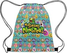 Resim Jiumaocleu My Singing Monsters İpli Sırt Çantası - Anime Oyunu 3D Baskı Sırt Çantası Spor Salonu Okul Depolama Çuval Alışveriş Çantaları Plaj Partisi Açık Hava Seyahat için Sırt Çantası 