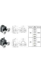 Resim Anpa Duşakabin Plastik Krom Rulman Tekeri Makarası Takım 