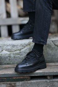 Resim Faruk balkanas Roberto Model Eva Taban Kombinasyonlu Deri Bot 