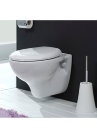 Resim Turkuaz Lila Asma Klozet ve Kapak Normal 