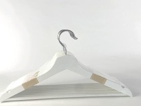 Resim IKEA "Bumerang" ahşap elbise askısı, 8’li paket, masif ahşap, beyaz 