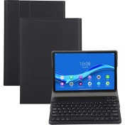 Resim Sunsky AM10 Bluetooth Klavye Koruyucu Deri Kılıf Siyah (Yurt Dışından) 