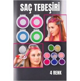 Resim Skygo 4 Renk Geçici Saç Tebeşir Seti 