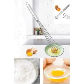 Resim Saint Belisama Yeni Nesil Ayarlanabilir Paslanmaz Çelik Metal Boncuk Top Uçlu Yumurta Çırpıcı Sos Karıştırıcı 