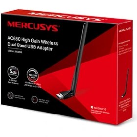 Resim Mercusys MU6H | AC650 Mbps Dual‑Band Wi‑Fi 5 USB Adaptör | Yüksek Çekim Gücü | Tak‑Çalıştır | Windows 11/10/8.1/8/7/XP 